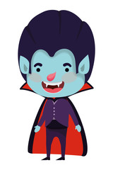 cute little boy with dracula costume