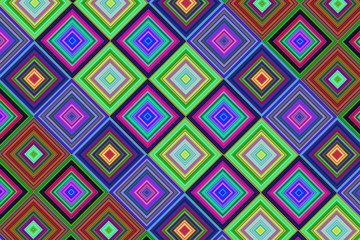 Multi-colored diamond pattern background.