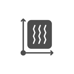 Mattress size glyph modern icon