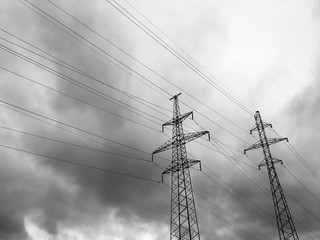 High-voltage electricity pylons