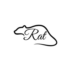 Rat design logo black vector