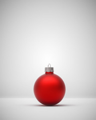 Matte red crimson Christmas bubble