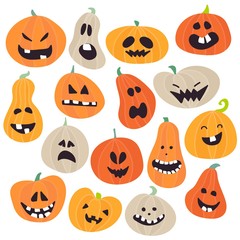Abstract colorful Halloween,illustration background with Pumpkins. autumn illustration for Halloween