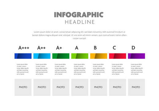 Infographic with Colorful Stripes