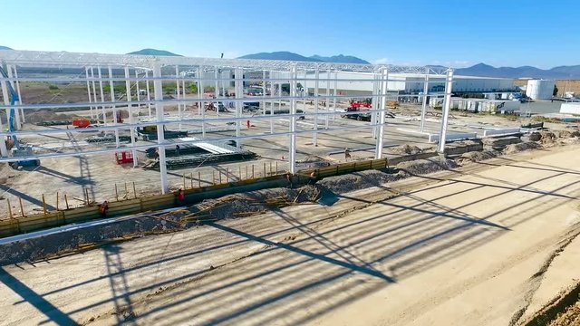 Construcci&oacute;n de nave industrial con drone