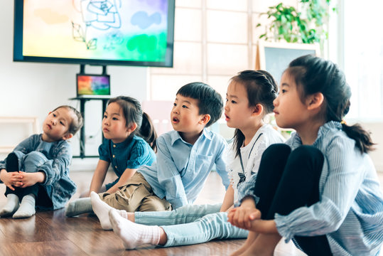 Preschool kids  in classroom