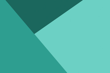 Geometric paper background. Midnight green colored, pastel mint backdrop for your design. Flatlay, copy space