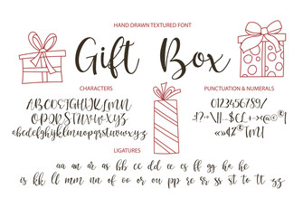 Vector alphabet typeface. Hand drawn modern typeface. Cute typographic script letter set for logo, branding and lettering quotes.