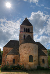 Fototapeta na wymiar Église Saint-Léonce à Saint-Léon-sur-Vézère, France