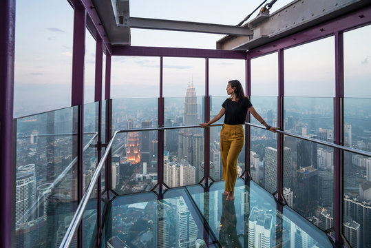 Kuala Lumpur, Malaysia - March 22, 2018: Tourists taking picture