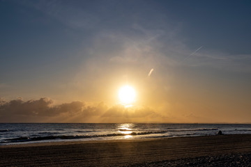 Morning sun at the seaside from Usedom, Germany.