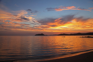 relax beautiful vacation sunset at koh Mak Island Trat Thailand