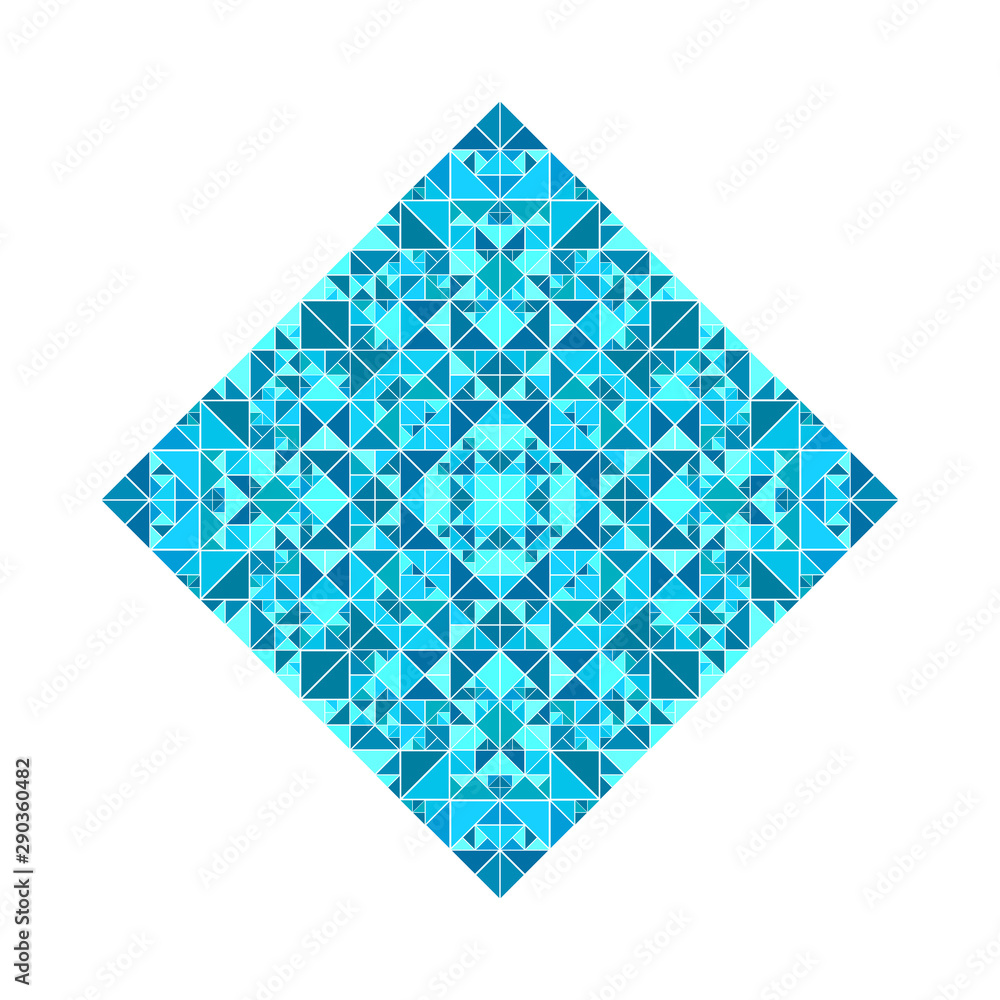 Poster geometrical colorful isolated triangle mosaic square polygon - geometric squared vector design eleme