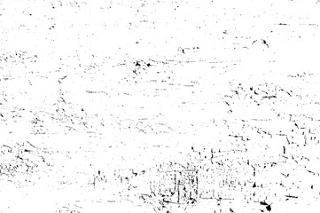 Aged wall texture. Grainy messy overlay of empty, aging, scratched wall. Grunge rough dirty background. Vector Illustration. Black isolated on white background. EPS10.
