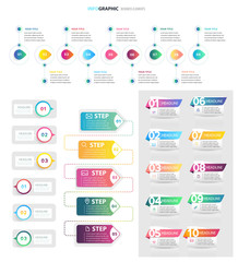 Set of abstract infographic template with a six steps for success. Business circle template with options for brochure, diagram, workflow, timeline, web design. Vector EPS 10