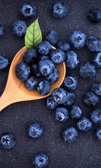 blueberries and raspberries