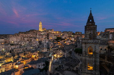 Fototapeta premium Panoramic view of Chiesa San Pietro Barisano - Matera