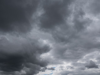 Beautiful various forms clouds in the high sky
