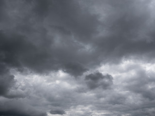 Beautiful various forms clouds in the high sky