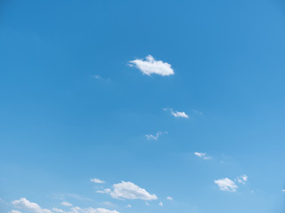 Beautiful various forms clouds in the high sky
