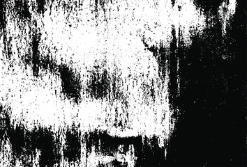 Aged wall texture. Grainy messy overlay of empty, aging, scratched wall. Grunge rough dirty background. Vector Illustration. Black isolated on white background. EPS10.