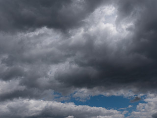 Beautiful various forms clouds in the high sky
