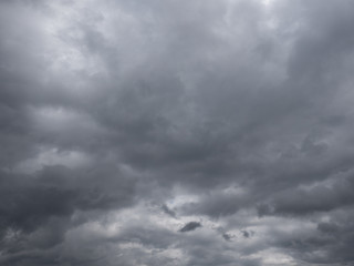 Beautiful various forms clouds in the high sky