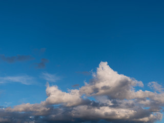 Beautiful various forms clouds in the high sky