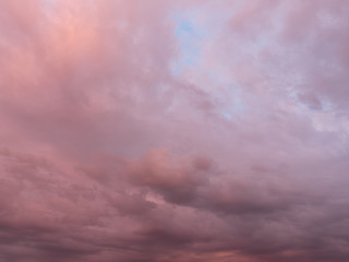 Beautiful various forms clouds in the high sky