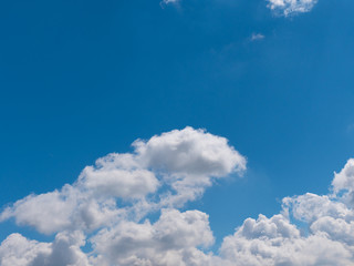 Beautiful various forms clouds in the high sky