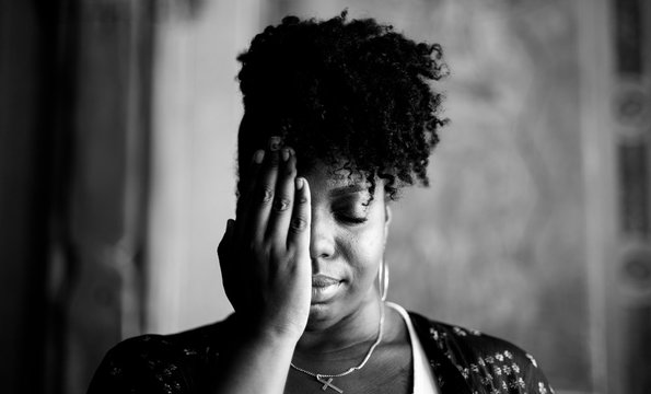 Strong Black Woman in Monochrome