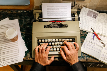 Female writer working