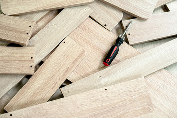 Wooden parts for DIY furniture
