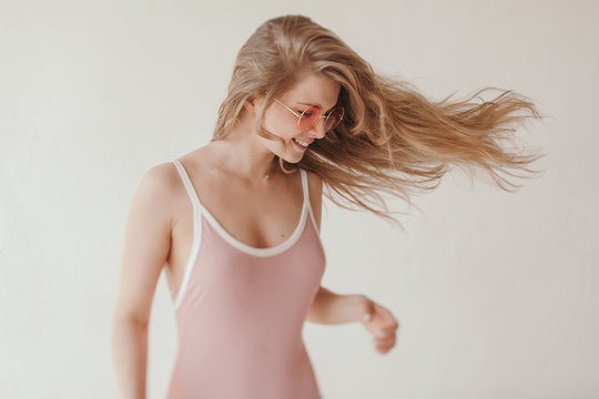 Studio portrait of gorgeous female