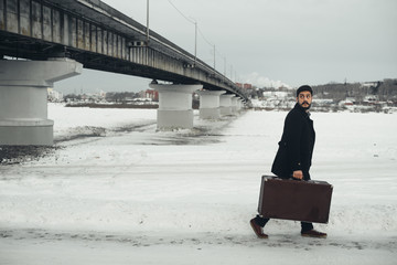 Man with suitcase
