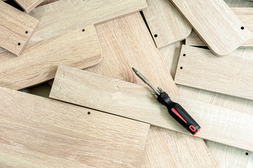 Wooden parts for DIY furniture