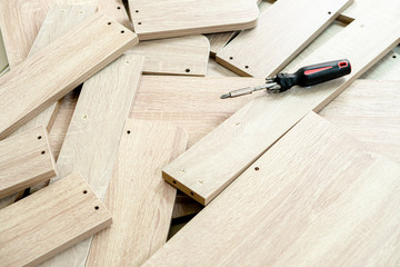 Wooden parts for DIY furniture