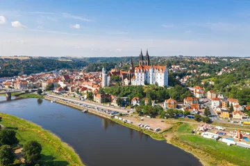 Meißen, Stadtansicht mit Albrechtsburg und Elbe © Sliver