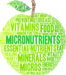 Fototapeta premium Micronutrients Word Cloud on a white background. 