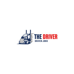 Illustration of head of a large truck for transporting heavy goods containing containers logo design