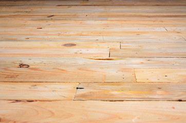 Fototapeta premium Strips Wooden floor horizontal view