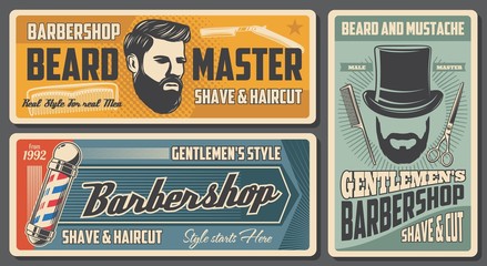 Barbershop and vintage gentleman barber salon
