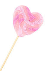 Heart-Shaped Candy Lollypop