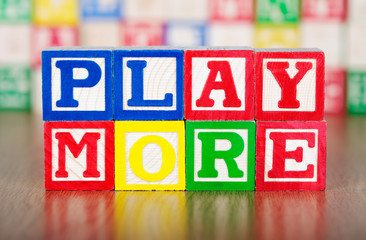 Play More Spelled Out in Alphabet Building Blocks