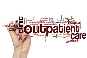 Outpatient care word cloud