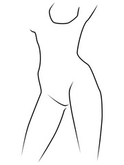 Abstract graceful and slimness lady