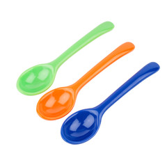 Colorful Plastic Spoons Cutout
