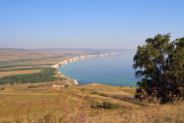 Fototapeta na wymiar Beautiful view of Stepan Razin rock, Volga river