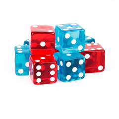 Blue and Red Dice Cutout