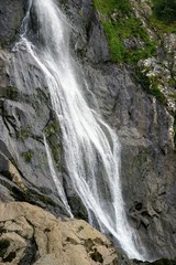 High Waterfall on a Mountain Range